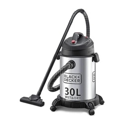 BLACK+DECKER Vacuum Cleaner 30L Pot 1600W S/Steel