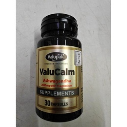 Valupak Valucalm (Ashwagandha 2000mg + Magnesium 56mg) Caps 30's