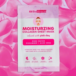 BioMiracle Moisturizing Collagen Sheet Mask Infused With Pink Clay