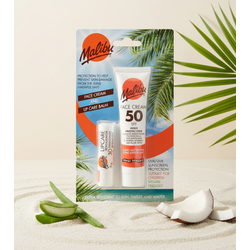 Malibu Face Cream SPF 50, 40ml + Lip Balm SPF 30, 5g