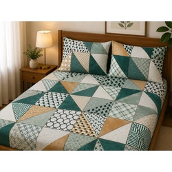 My Sleep Cove Caspian – Teal Gold Patchwork (8.9ft x 7.5ft)