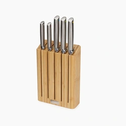 Joseph Joseph Elevate Steel Knives Bamboo 5pc Block Set – 10564