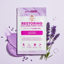 BioMiracle Moisturizing Collagen Sheet Mask Infused With Purple Clay