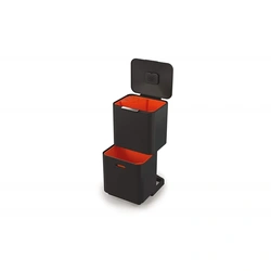 Joseph Joseph Totem Max 60L Waste & Recycling Bin – Carbon Black – 30106