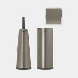 Brabantia Renew Toilet Accessory Set of 3 – Platinum