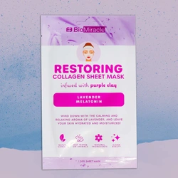 BioMiracle Moisturizing Collagen Sheet Mask Infused With Purple Clay
