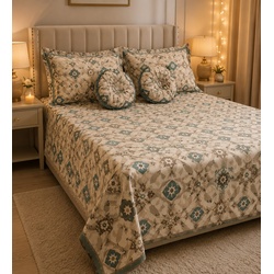 My Sleep Cove Sphere – Teal Cream Medallion (7.5ft x 8.2ft)