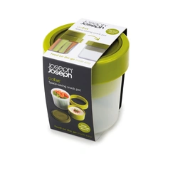 Joseph Joseph GoEat Snack Pot 2-in-1 Compact Container – 340 ml – Green