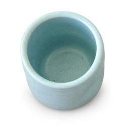 Ceramiqa Pottery Thumb Tumbler – Speckled Eggshell Blue